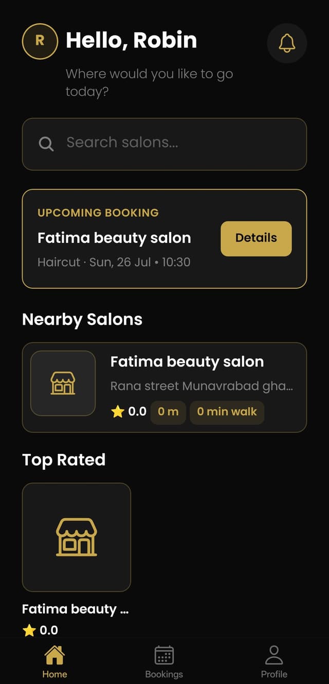 Zaplon salon detail with photos